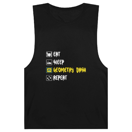 Eat sleep geometry dash repeat retro Jumper Repeat Barnard Tanks