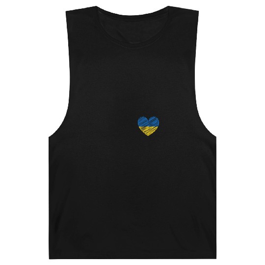 I Stand With Ukraine Ukrainian Heart Flag Barnard Tanks