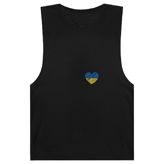 I Stand With Ukraine Ukrainian Heart Flag Barnard Tanks