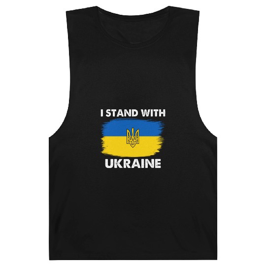 I Stand with Ukraine Ukraine Flag Barnard Tanks