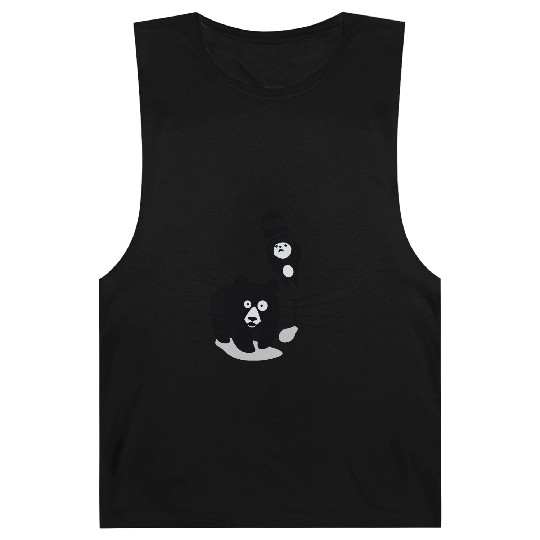 Panda vs Grizzly in wrestling ring. Kung fu Barnard Tanks