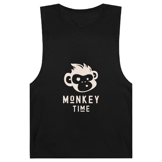 It's Monkey Time Cute Funny Monkey Face Barnard Tanks