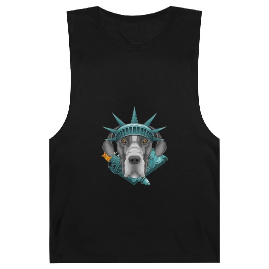 Statue Of Liberty Great Dane 4th Of July Dog USA A Barnard Tanks