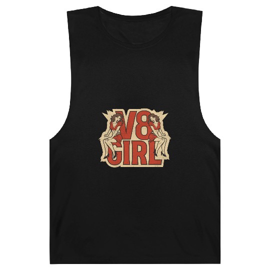 Muscle Car Girl - V8 Girl Barnard Tanks