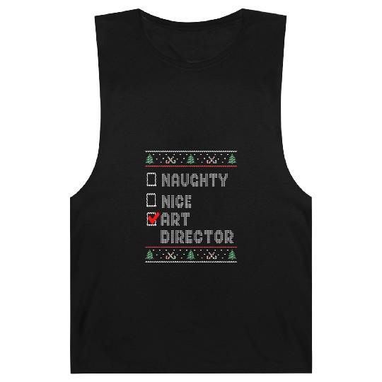Naughty Nice Art Director, Matching Christmas Barnard Tanks