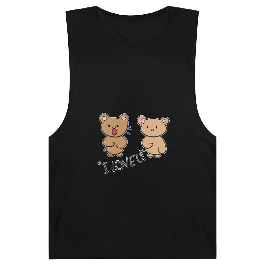 i love you teddy bear couple Barnard Tanks