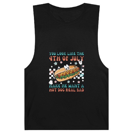 Makes Me Want A Hot Dog Real Bad, 4th July Barnard Tanks