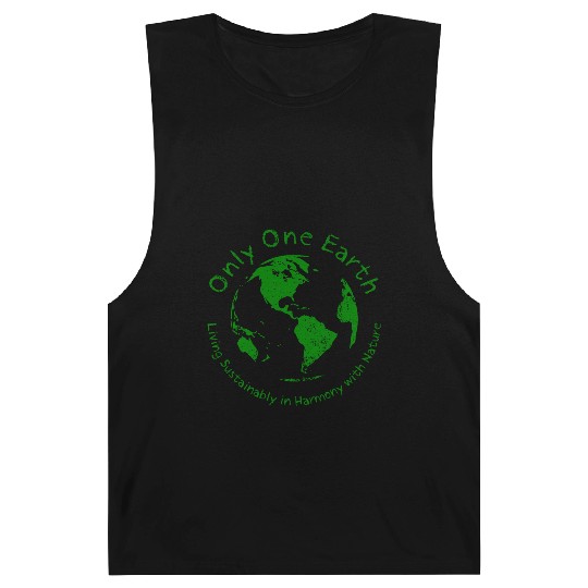Only One Earth - dark green vintage design Barnard Tanks
