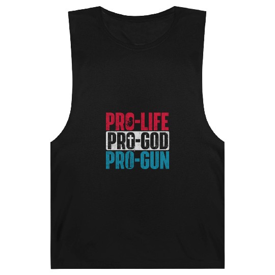 Pro-Life Pro-God Pro-Gun Unborn Anti-Abortion Barnard Tanks