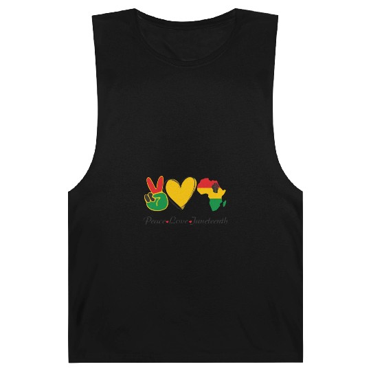Peace Love Juneteenth, Freedom Day America African Barnard Tanks