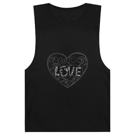 Artsy Love Silver logo in a heart Barnard Tanks