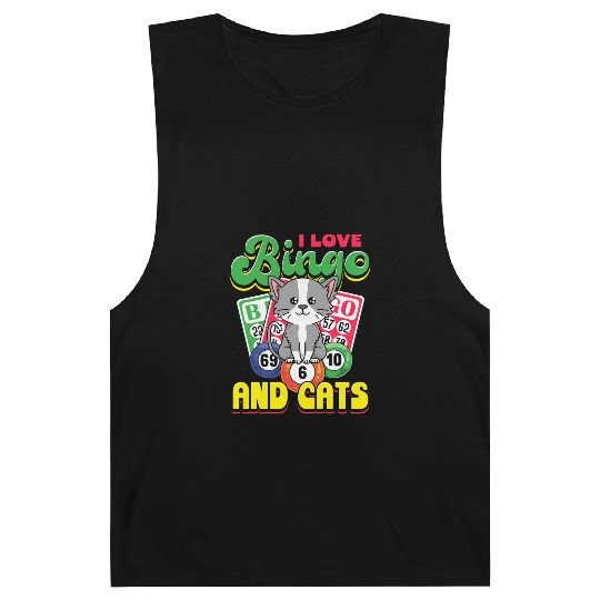 I love bingo and cats - cat saying quote Barnard Tanks