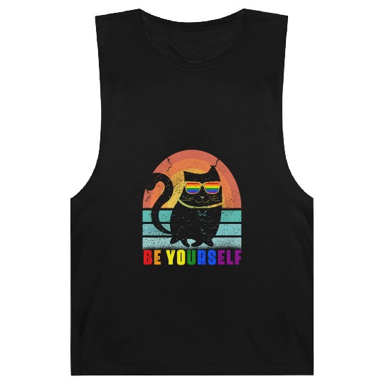 Be Yourself They ll Adjust LGBTQ Rainbow Flag Gay Barnard Tanks