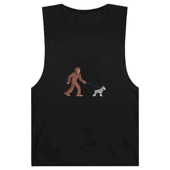 Bigfoot Sasquatch Walking Schnauzer Barnard Tanks