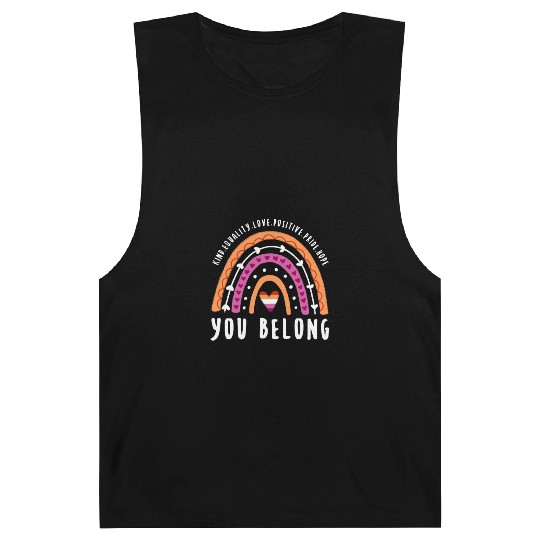 You Belong Lesbian Pride Rainbow Barnard Tanks
