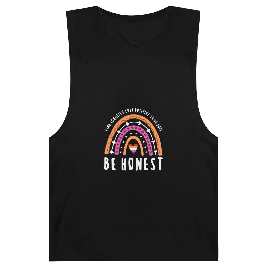 Be Honest Lesbian Pride Rainbow Barnard Tanks