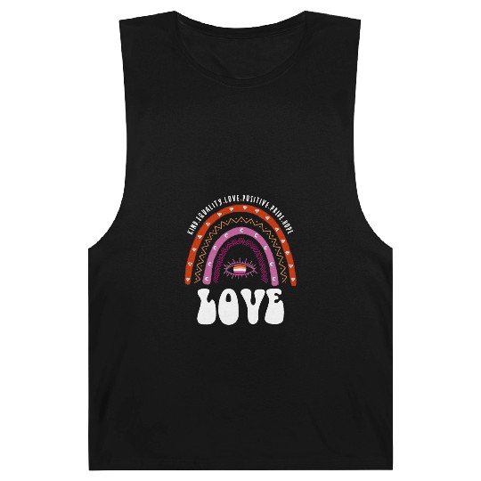 Love Lesbian Rainbow Lesbian Pride Month Barnard Tanks