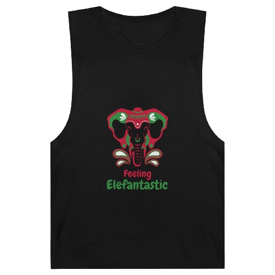 Feeling Elefantastic. Colorful Good Luck Elephant Barnard Tanks