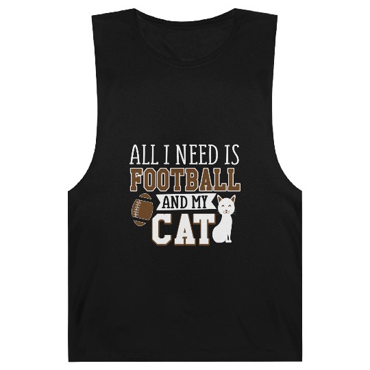 Sunday Football All I Need Is Football And My Cat Barnard Tanks