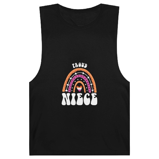Proud Niece Lesbian Pride Rainbow Barnard Tanks