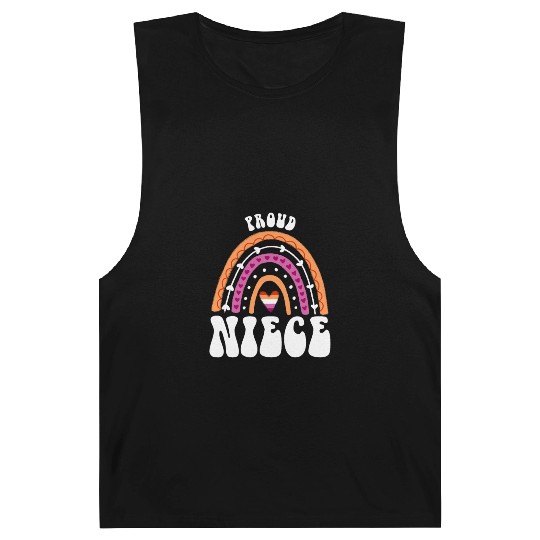 Proud Niece Lesbian Pride Rainbow Barnard Tanks