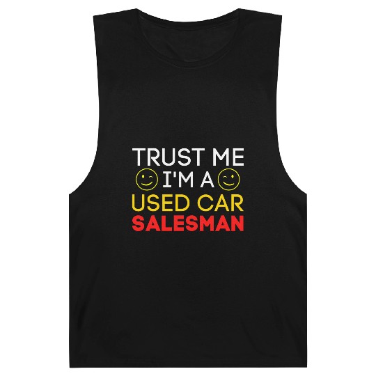 Trust Me I'm a Used Car Salesman (Gold & Red) Barnard Tanks
