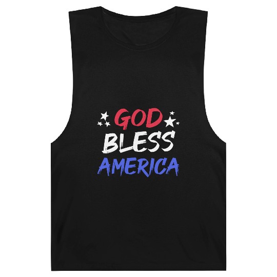 Patriotic USA God Bless America Barnard Tanks