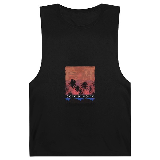 Ivory Coast Africa Vacation Souvenir Palm Tree Barnard Tanks