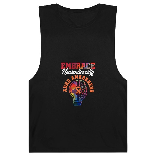ADHD Awareness Embrace Attention Deficit Warrior Barnard Tanks