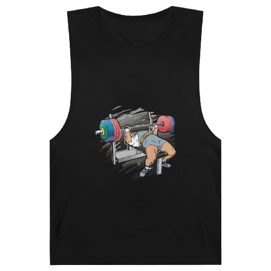 Powerlifting bench press gift for powerlifter gym Barnard Tanks