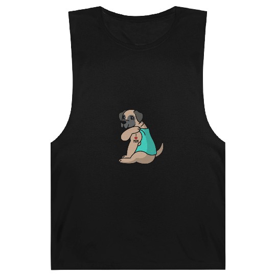 I Love Mom Tattoo English Mastiff Barnard Tanks