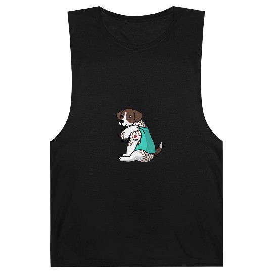 I Love Mom Tattoo German Shorthaired Pointer Barnard Tanks