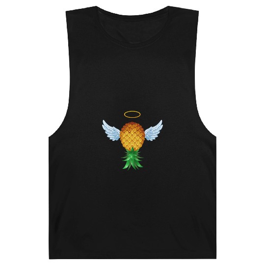 Cute Swinger Upside Down Pineapple Angel Wings Barnard Tanks