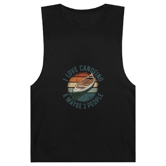 Canoe Canoeing Vintage Retro I Barnard Tanks