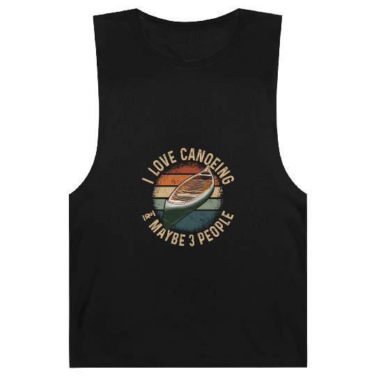 Canoe Canoeing Vintage Retro I Barnard Tanks