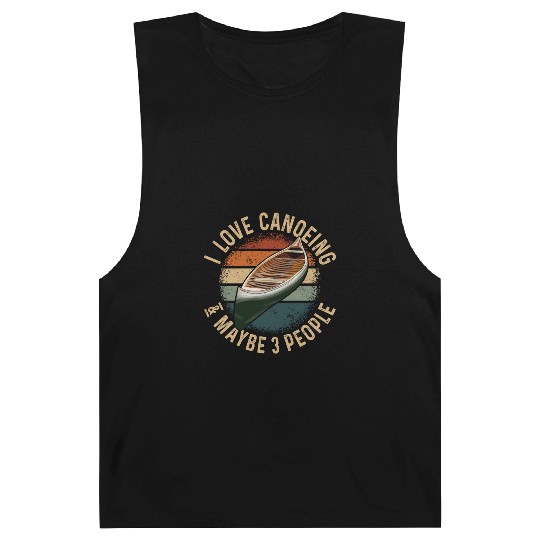 Canoe Canoeing Vintage Retro I Barnard Tanks