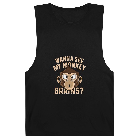 Monkey Brains? Funny Worker Gift Barnard Tanks