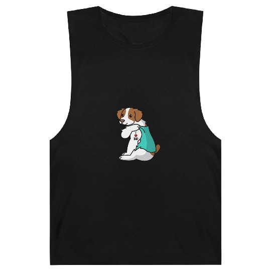I Love Dad Brittany Spaniel Barnard Tanks