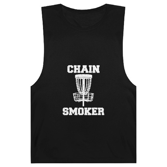 Disc Golf Funny Chain Smoker Frisbee Game Lover Barnard Tanks