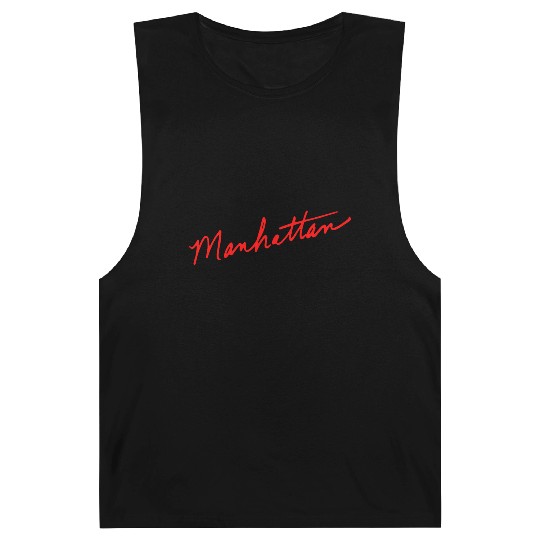 Manhattan handwritten red New York City Barnard Tanks