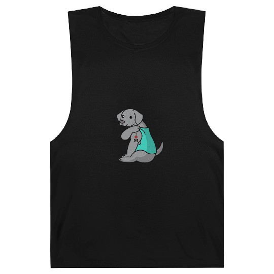 I Love Dad Weimaraner Barnard Tanks