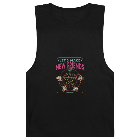 Let's Make New Friends, Retro Occult Wiccan Barnard Tanks