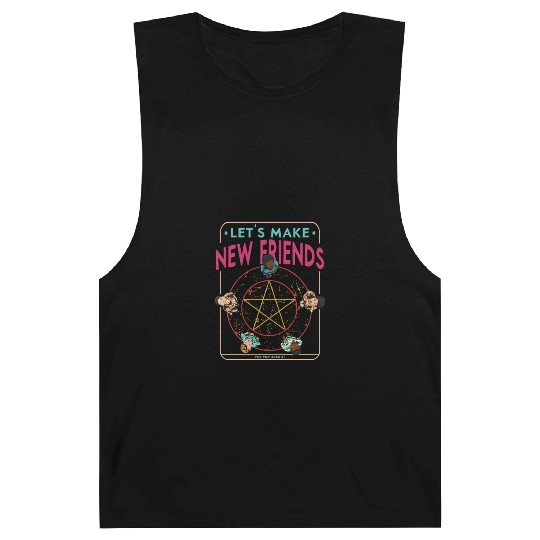 Let's Make New Friends, Retro Occult Wiccan Barnard Tanks