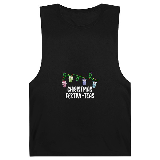 Boba Tea Relax Christmas Cute Kawaii Bubble Milk Barnard Tanks