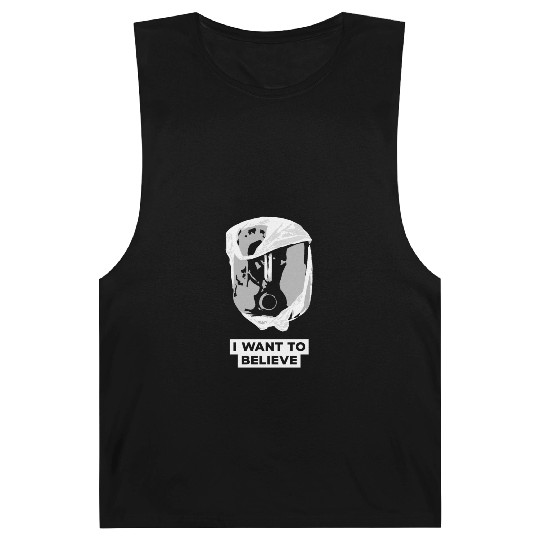 I Want To Believe 001 B-W Skull Barnard Tanks