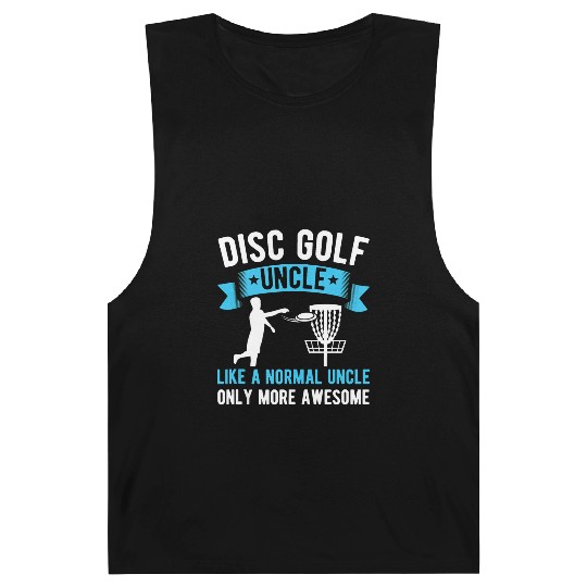 Mens Disc Golf Uncle Only More Awesome Funny Barnard Tanks