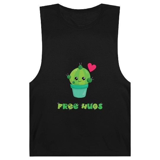 Free Hugs Barnard Tanks Succulent Pun Cactus Gardening
