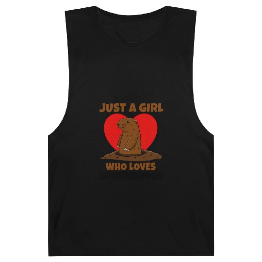 Just A Girl Who Loves Groundhog Barnard Tanks