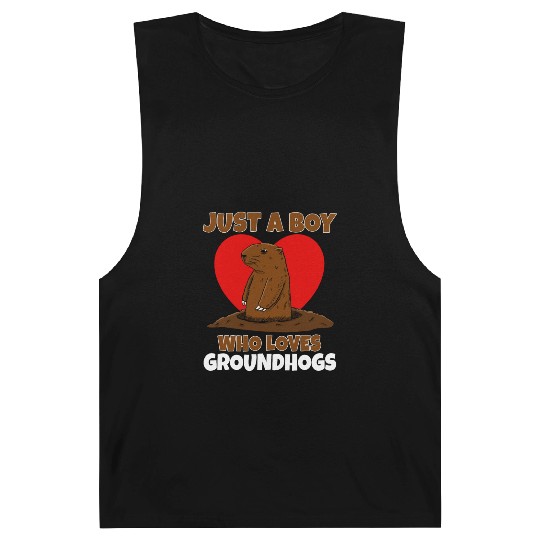 Just A Boy Who Loves Groundhog Barnard Tanks