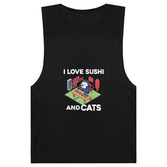 I Love Sushi And Cats, Sushi Lover, Japan, Barnard Tanks